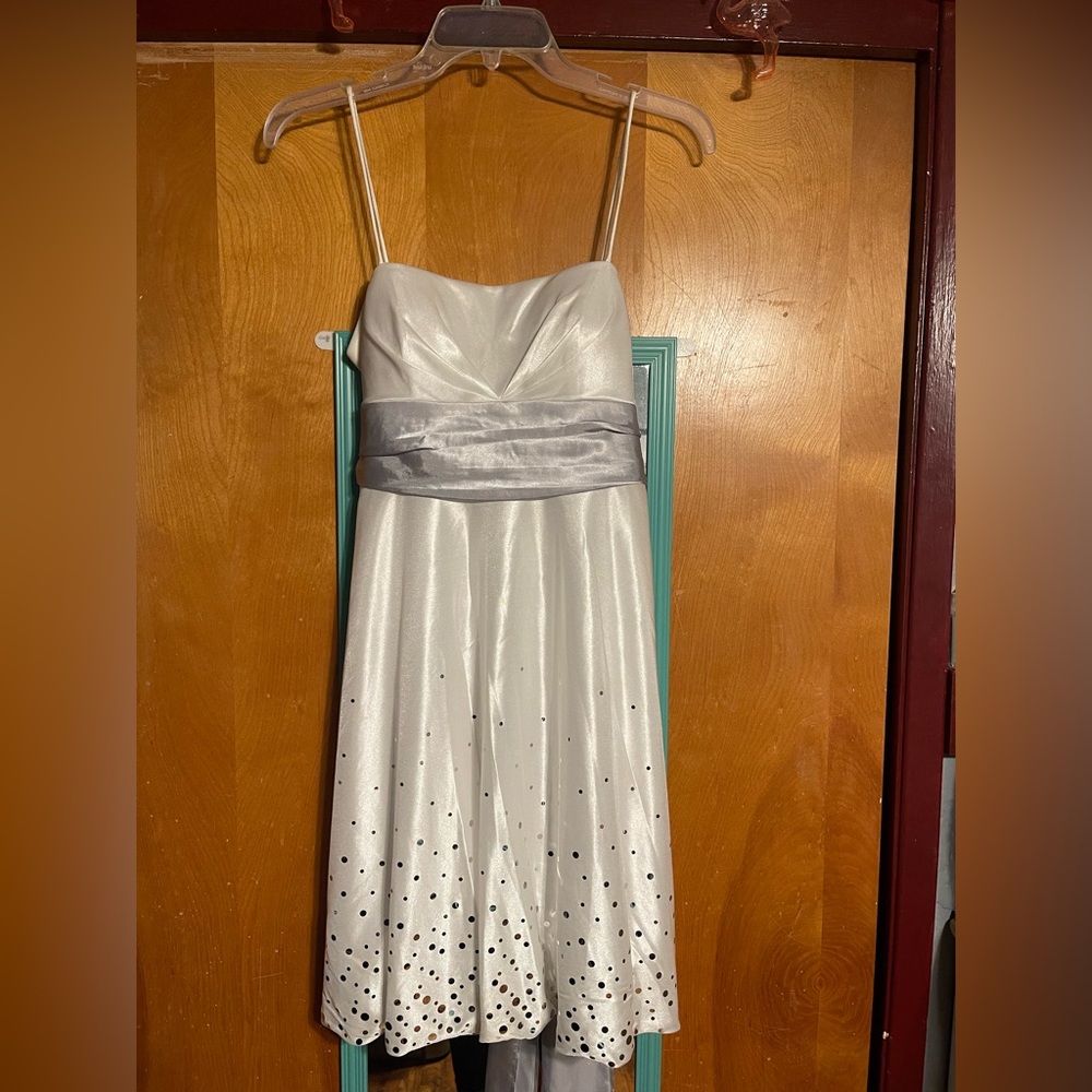 White graduation dress